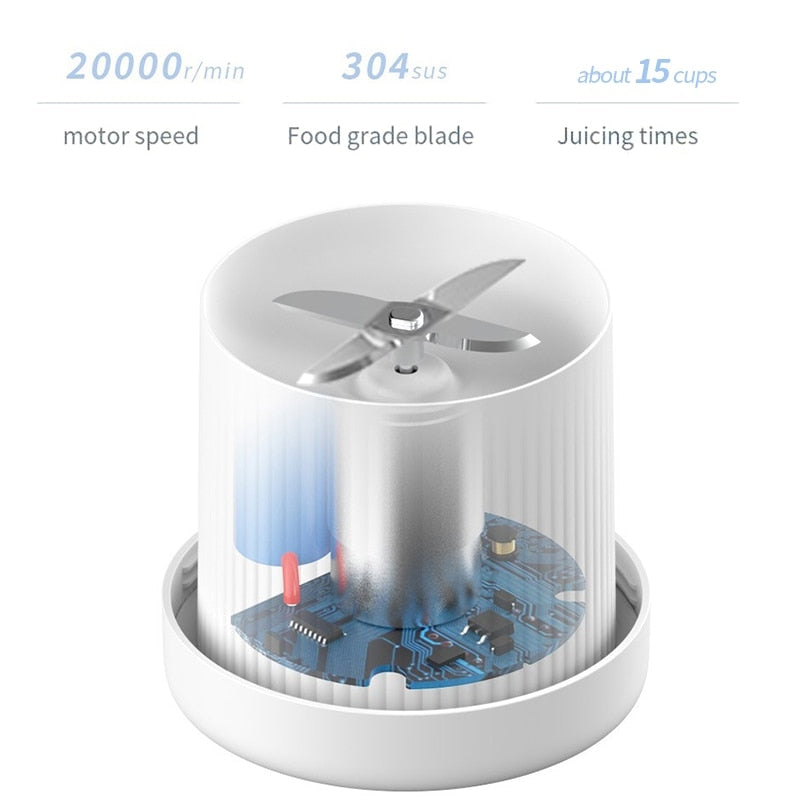 Liquidificador elétrico portátil, máquina multifuncional para fazer sucos