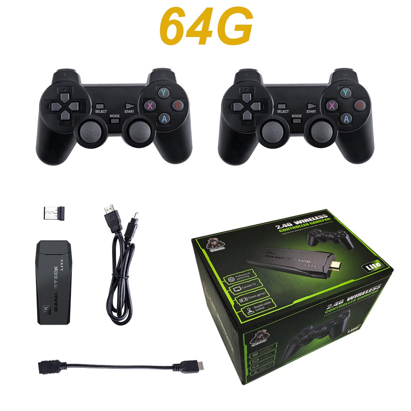 Video Game Console 64G Built-in 10000 Games Retro handheld Game Console Wireless Controller Game Stick For PS1/GBA Kid Xmas Gift