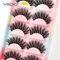 YSDO 5 Pairs Eyelashes Natural Long 3D Mink Lashes Fluffy Volume Mink False Eyelashes Cruelty Free Wispy Lashes Makeup Cilios