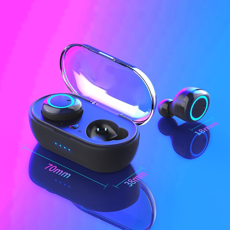 2023 New Y50 TWS Wireless Bluetooth headphone Touch 9D headsets Stereo noise-cancelling Music earbuds sport earplugs PK I7s Pro6