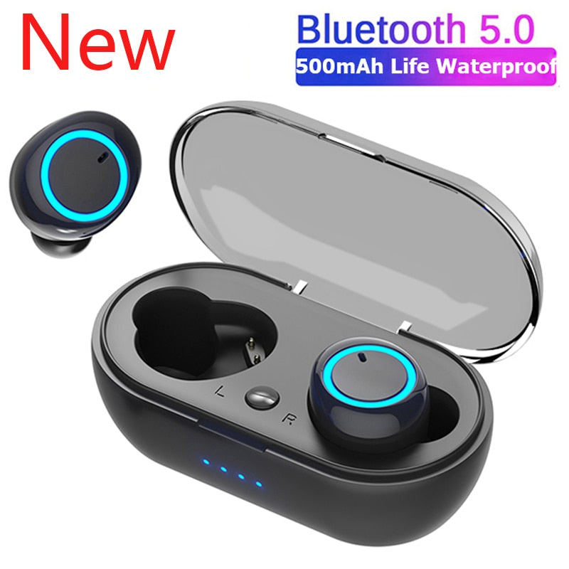 2023 New Y50 TWS Wireless Bluetooth headphone Touch 9D headsets Stereo noise-cancelling Music earbuds sport earplugs PK I7s Pro6